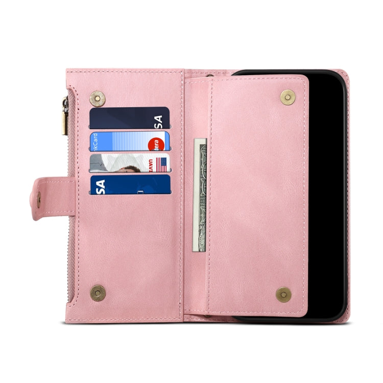 For Motorola Moto E14 ESEBLE Retro Frosted RFID Leather Phone Case(Rose Gold) - Motorola Cases by ESEBLE | Online Shopping South Africa | PMC TechLife | Buy Now Pay Later Mobicred