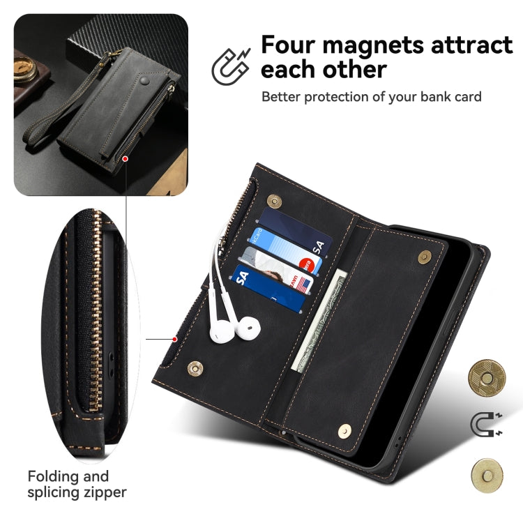 For Motorola Edge 50 Ultra ESEBLE Retro Frosted RFID Leather Phone Case(Black) - Motorola Cases by ESEBLE | Online Shopping South Africa | PMC TechLife | Buy Now Pay Later Mobicred