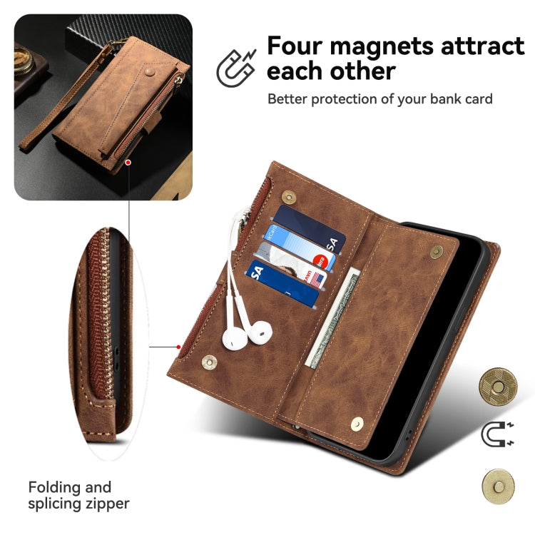 For Motorola Edge 50 Ultra ESEBLE Retro Frosted RFID Leather Phone Case(Brown) - free shipping - PMC TechLife - Order now!
