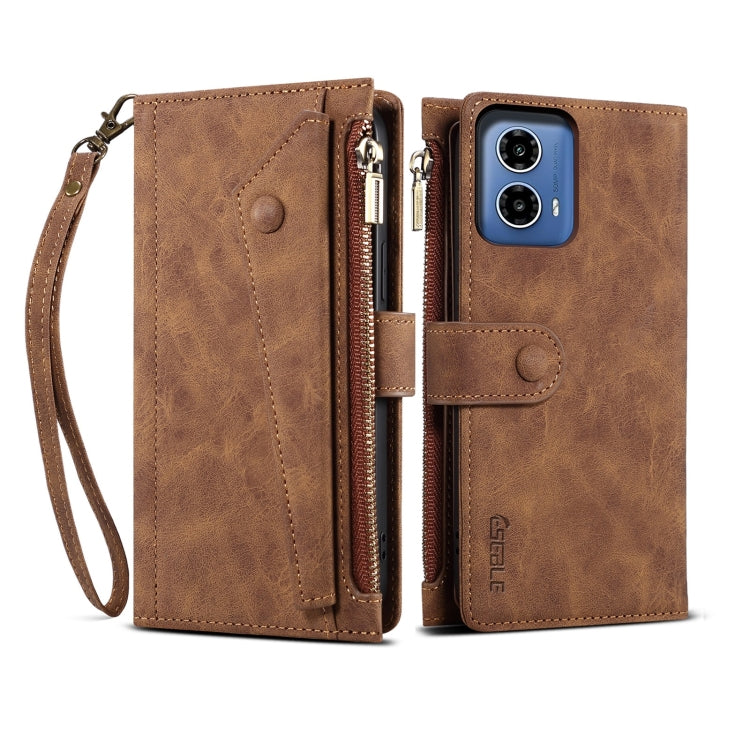 For Motorola Moto G85 ESEBLE Retro Frosted RFID Leather Phone Case(Brown) - free shipping - PMC TechLife - Order now!