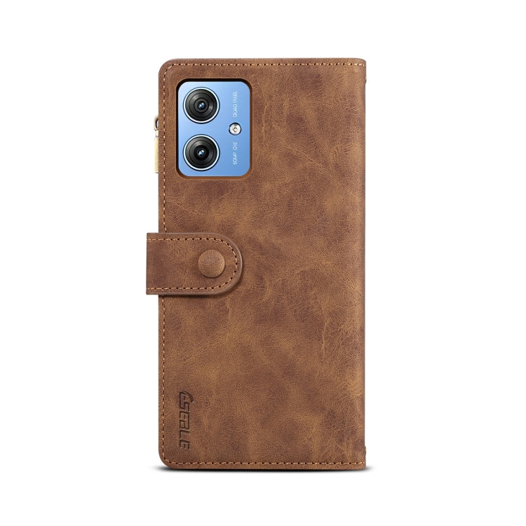 For Motorola Moto G54 5G Global ESEBLE Retro Frosted RFID Leather Phone Case(Brown) - Motorola Cases by ESEBLE | Online Shopping South Africa | PMC TechLife | Buy Now Pay Later Mobicred
