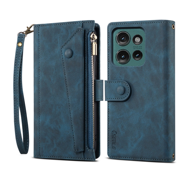 For Motorola Edge 50 5G Global ESEBLE Retro Frosted RFID Leather Phone Case(Dark Green) - Motorola Cases by ESEBLE | Online Shopping South Africa | PMC TechLife | Buy Now Pay Later Mobicred