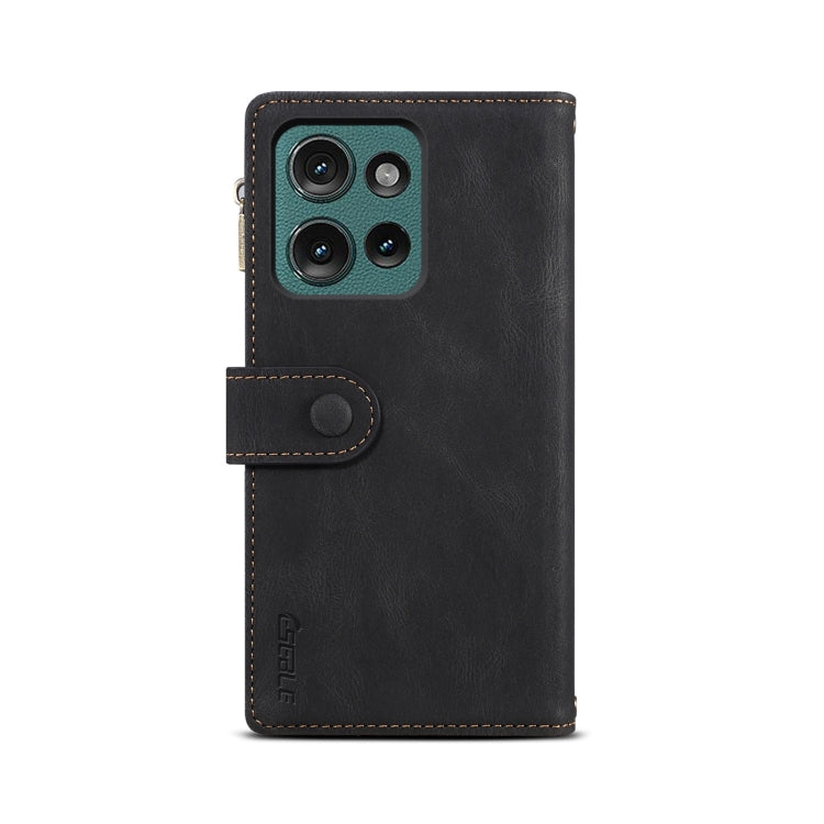 For Motorola Moto G75 5G ESEBLE Retro Frosted RFID Leather Phone Case(Black) - free shipping - PMC TechLife - Order now!