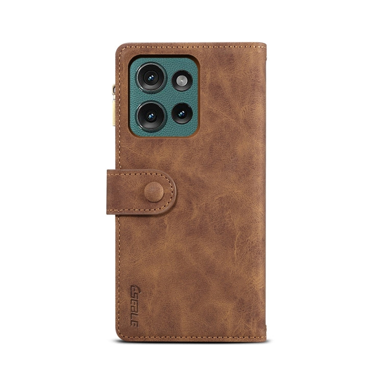 For Motorola Moto G75 5G ESEBLE Retro Frosted RFID Leather Phone Case(Brown) - Motorola Cases by ESEBLE | Online Shopping South Africa | PMC TechLife | Buy Now Pay Later Mobicred