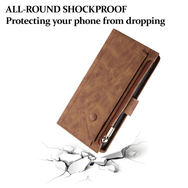 For Motorola Moto G15 ESEBLE Retro Frosted RFID Leather Phone Case(Brown) - Motorola Cases by ESEBLE | Online Shopping South Africa | PMC TechLife | Buy Now Pay Later Mobicred