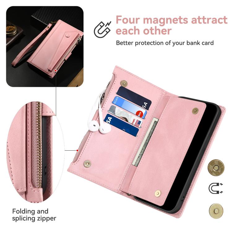 For Motorola Moto G15 ESEBLE Retro Frosted RFID Leather Phone Case(Rose Gold) - free shipping - PMC TechLife - Order now!