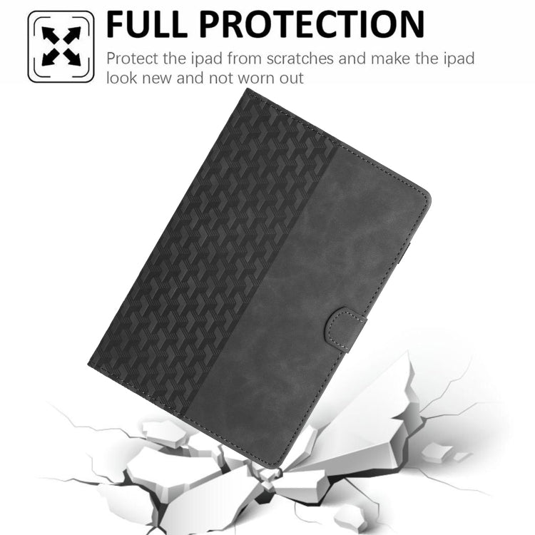 For Lenovo Tab M11/Xiaoxin Pad 11 2024 Building Blocks Embossed Leather Smart Tablet Case(Black) - Lenovo by PMC Jewellery | Online Shopping South Africa | PMC Jewellery | Buy Now Pay Later Mobicred