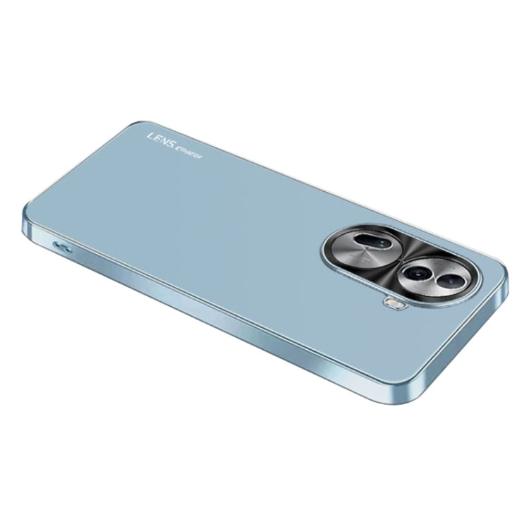 For OPPO Reno11 Global AG Frosted Electroplating Acrylic Phone Case(Sierra Blue) - free shipping - PMC TechLife - Order now!