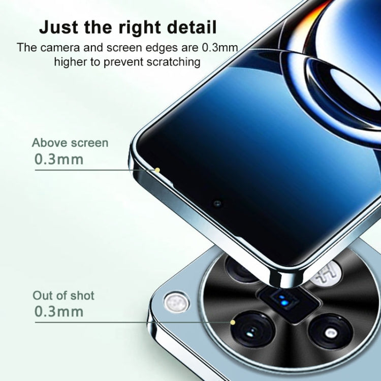 For OPPO Find X7 AG Frosted Electroplating Acrylic Phone Case(Navy Blue) - Find X7 Cases by PMC TechLife | Online Shopping South Africa | PMC TechLife | Buy Now Pay Later Mobicred