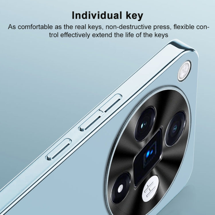 For OPPO A3 Pro AG Frosted Electroplating Acrylic Phone Case(Navy Blue) - OPPO Cases by PMC TechLife | Online Shopping South Africa | PMC TechLife | Buy Now Pay Later Mobicred