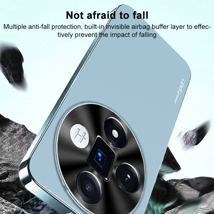 For OPPO A3 Pro AG Frosted Electroplating Acrylic Phone Case(Navy Blue) - OPPO Cases by PMC TechLife | Online Shopping South Africa | PMC TechLife | Buy Now Pay Later Mobicred