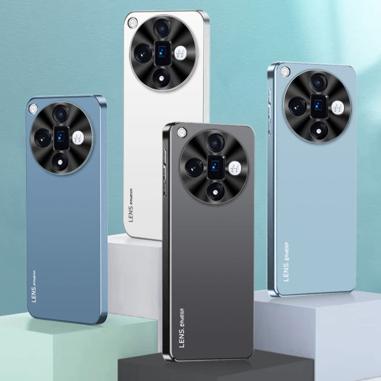 For OPPO A3 Pro AG Frosted Electroplating Acrylic Phone Case(Navy Blue) - OPPO Cases by PMC TechLife | Online Shopping South Africa | PMC TechLife | Buy Now Pay Later Mobicred