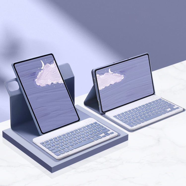 For Xiaomi Pad 5 / Pad 5 Pro 11 inch Detachable Keyboard Smart Tablet Leather Case(Purple) - Xiaomi Keyboard by PMC TechLife | Online Shopping South Africa | PMC TechLife | Buy Now Pay Later Mobicred