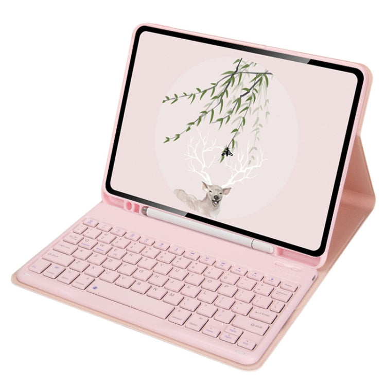 For Xiaomi Pad 6 / Pad 6 Pro 11 inch Wireless Bluetooth Keyboard Tablet Leather Case with Pen Slot(Pink) - Xiaomi Keyboard by PMC TechLife | Online Shopping South Africa | PMC TechLife | Buy Now Pay Later Mobicred