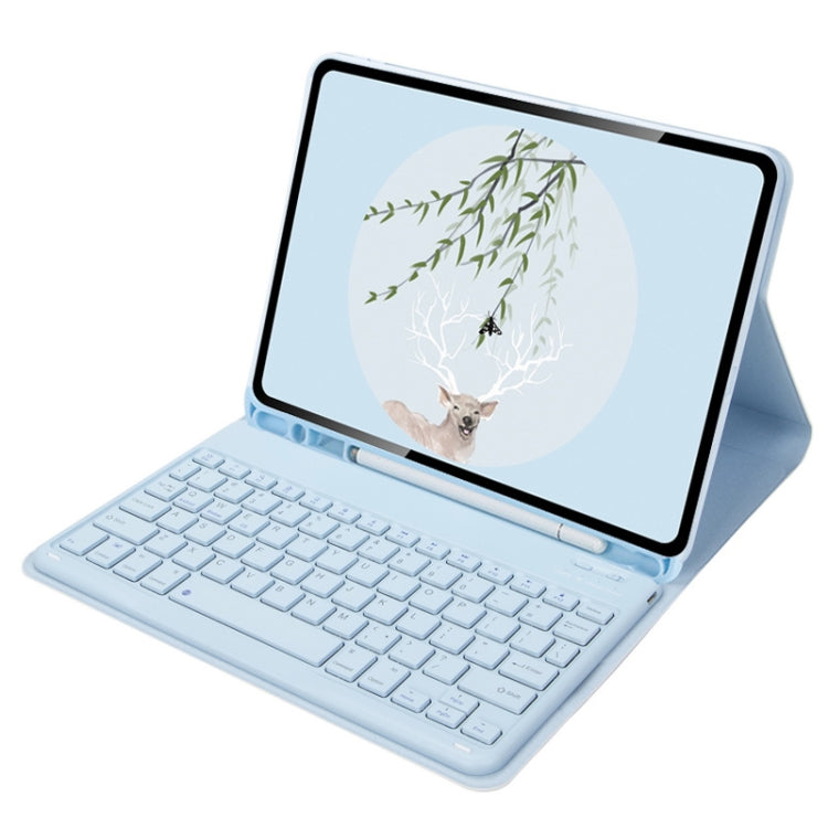 For Xiaomi Pad 6 / Pad 6 Pro 11 inch Round Cap Bluetooth Keyboard Tablet Leather Case with Pen Slot(Blue) - Others Keyboard by PMC TechLife | Online Shopping South Africa | PMC TechLife | Buy Now Pay Later Mobicred