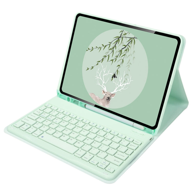 For Xiaomi Pad 5 / Pad 5 Pro 11 inch Round Cap Bluetooth Keyboard Tablet Leather Case with Pen Slot(Green) - Others Keyboard by PMC TechLife | Online Shopping South Africa | PMC TechLife | Buy Now Pay Later Mobicred