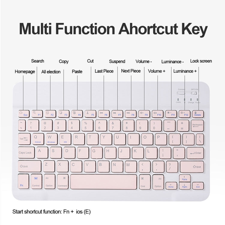 For Xiaomi Pad 6 / Pad 6 Pro 11 inch Wireless Bluetooth Keyboard Tablet Leather Case with Pen Slot(Pink) - Xiaomi Keyboard by PMC TechLife | Online Shopping South Africa | PMC TechLife | Buy Now Pay Later Mobicred