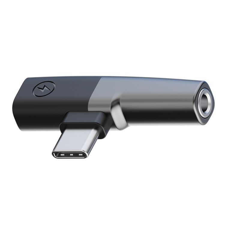 2 in 1 USB-C / Type-C to 3.5mm + USB-C / Type-C DAC Audio Phone Charging Adapter(Tarnish) - Type-C Adapter by PMC TechLife | Online Shopping South Africa | PMC TechLife | Buy Now Pay Later Mobicred