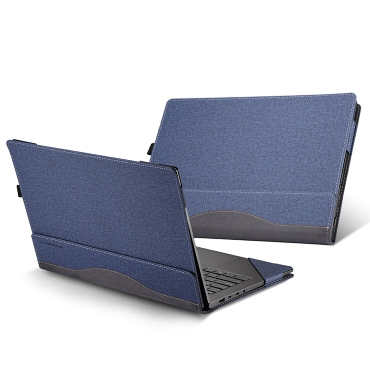 For HP Laptop 14s-dp / 14-dk / 14s-dk Leather Laptop Shockproof Protective Case(Dark Blue) - Screen & Keyboard Cover by PMC Jewellery | Online Shopping South Africa | PMC Jewellery | Buy Now Pay Later Mobicred