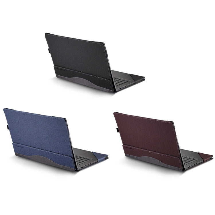 For HP Laptop 14s-dp / 14-dk / 14s-dk Leather Laptop Shockproof Protective Case(Dark Blue) - Screen & Keyboard Cover by PMC Jewellery | Online Shopping South Africa | PMC Jewellery | Buy Now Pay Later Mobicred