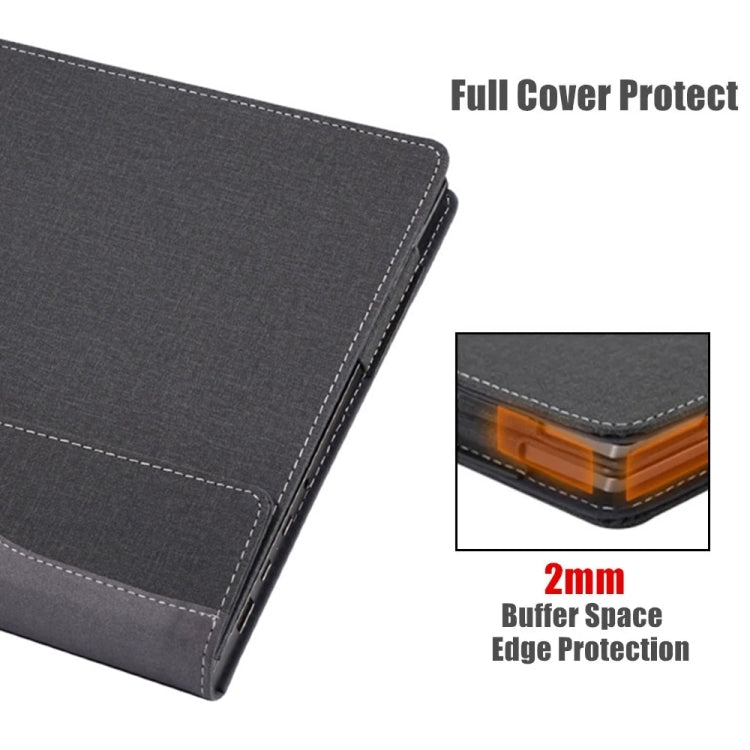 For HP Envy X360 14 inch 14t-es / 14-es Leather Laptop Shockproof Protective Case(Dark Blue) - Screen & Keyboard Cover by PMC Jewellery | Online Shopping South Africa | PMC Jewellery | Buy Now Pay Later Mobicred