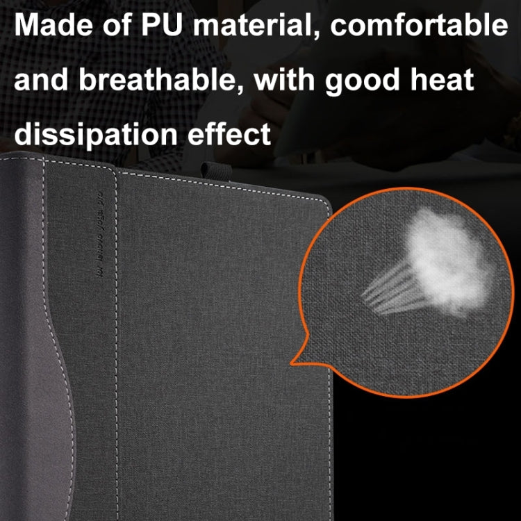 For HP Pavilion Laptop 14-ec / 14z-ec Leather Laptop Shockproof Protective Case(Dark Blue) - free shipping - PMC Jewellery - Order now!