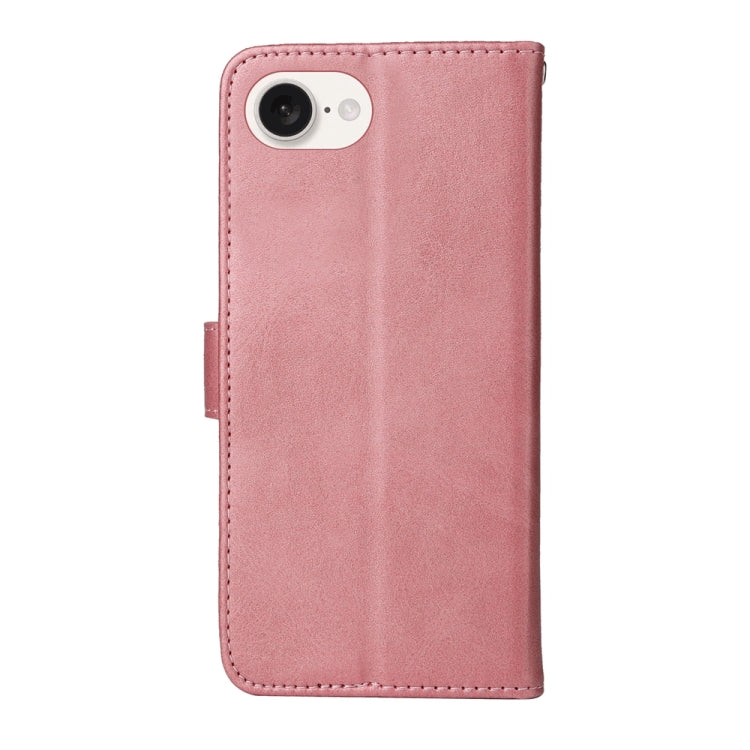 For iPhone 16e Classic Calf Texture Flip Leather Phone Case(Rose Gold) - iPhone 16e Cases by PMC TechLife | Online Shopping South Africa | PMC TechLife | Buy Now Pay Later Mobicred