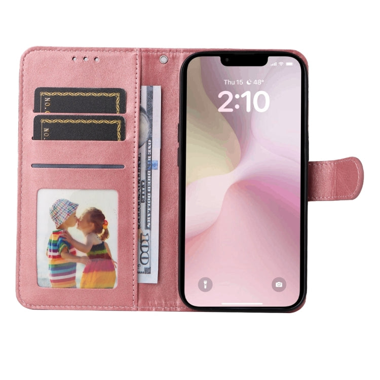 For iPhone 16e Classic Calf Texture Flip Leather Phone Case(Rose Gold) - iPhone 16e Cases by PMC TechLife | Online Shopping South Africa | PMC TechLife | Buy Now Pay Later Mobicred