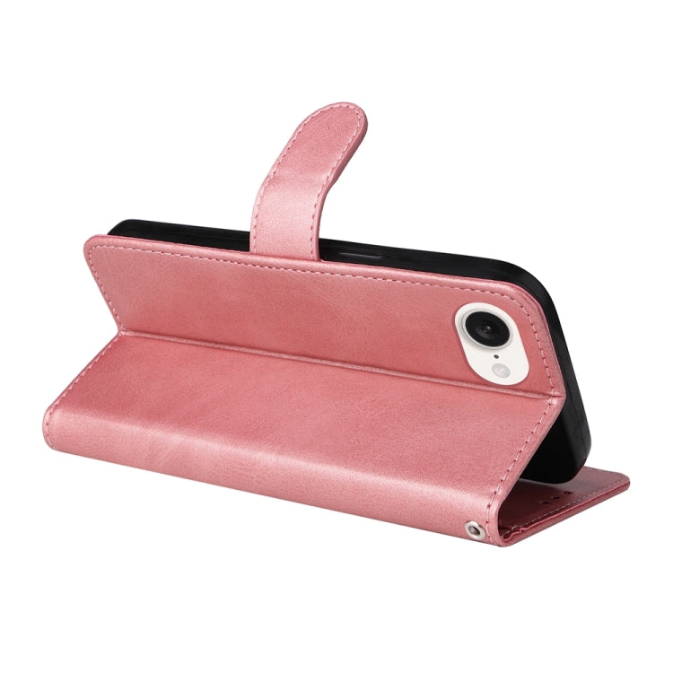 For iPhone 16e Classic Calf Texture Flip Leather Phone Case(Rose Gold) - iPhone 16e Cases by PMC TechLife | Online Shopping South Africa | PMC TechLife | Buy Now Pay Later Mobicred