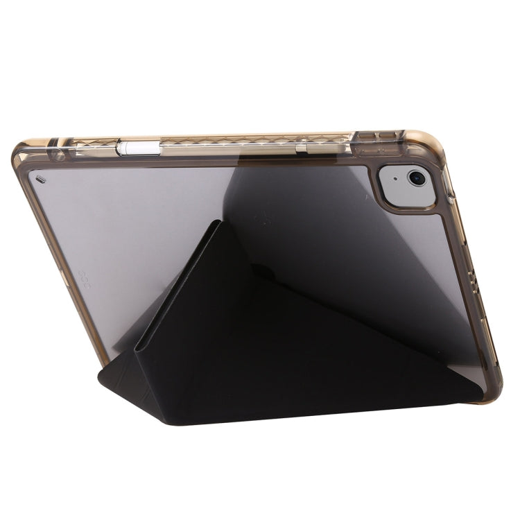 For iPad Air 13 2025 / 2024 Clear Acrylic Deformation Leather Tablet Case(Black) - iPad Air 13 2025 / 2024 Cases by PMC TechLife | Online Shopping South Africa | PMC TechLife | Buy Now Pay Later Mobicred