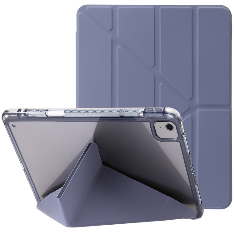 For iPad Air 13 2025 / 2024 Clear Acrylic Deformation Leather Tablet Case(Lavender Purple) - iPad Air 13 2025 / 2024 Cases by PMC TechLife | Online Shopping South Africa | PMC TechLife | Buy Now Pay Later Mobicred