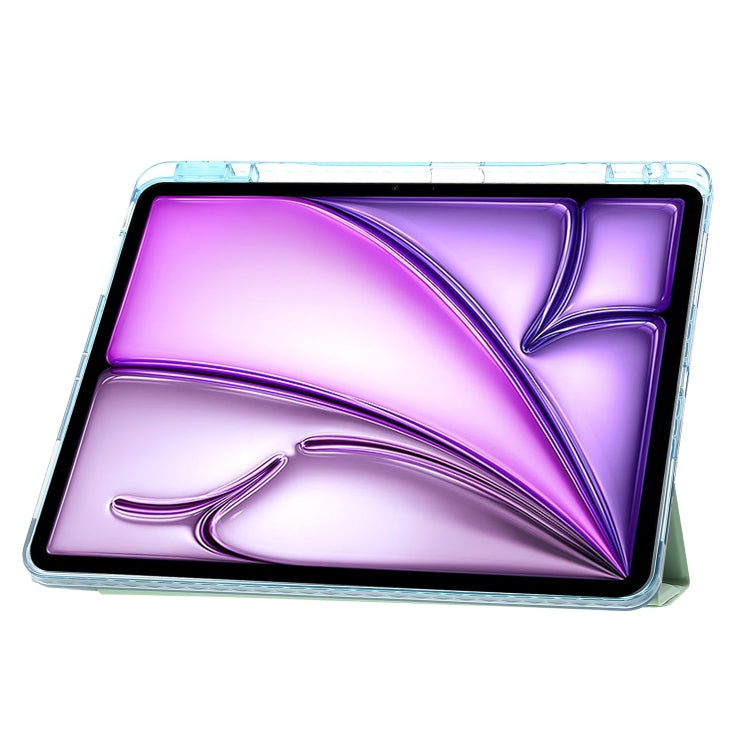 For iPad Air 13 2025 / 2024 Clear Acrylic Deformation Leather Tablet Case(Yellow) - iPad Air 13 2025 / 2024 Cases by PMC TechLife | Online Shopping South Africa | PMC TechLife | Buy Now Pay Later Mobicred