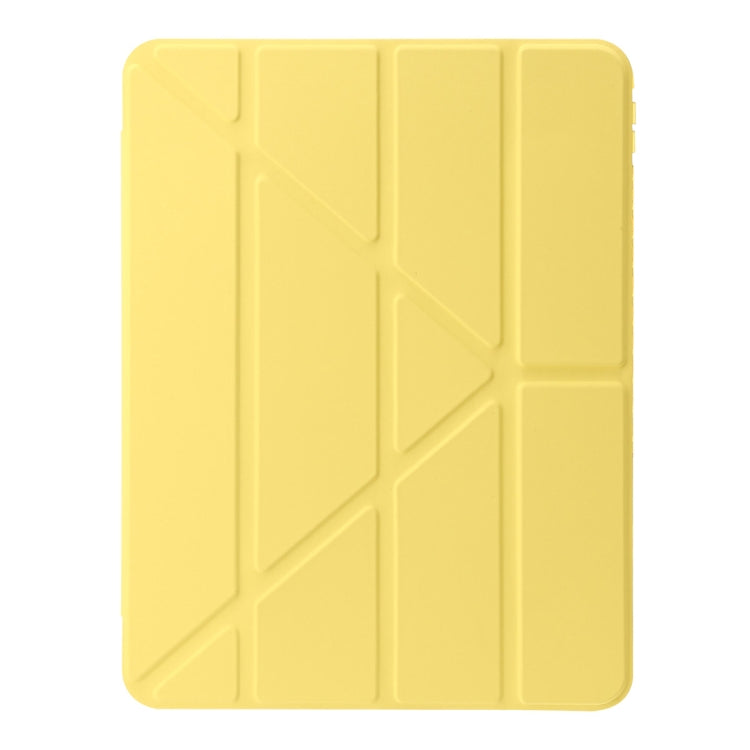For iPad Air 11 2025 / 2024 Clear Acrylic Deformation Leather Tablet Case(Yellow) - iPad Air 11 2025 / 2024 Cases by PMC TechLife | Online Shopping South Africa | PMC TechLife | Buy Now Pay Later Mobicred