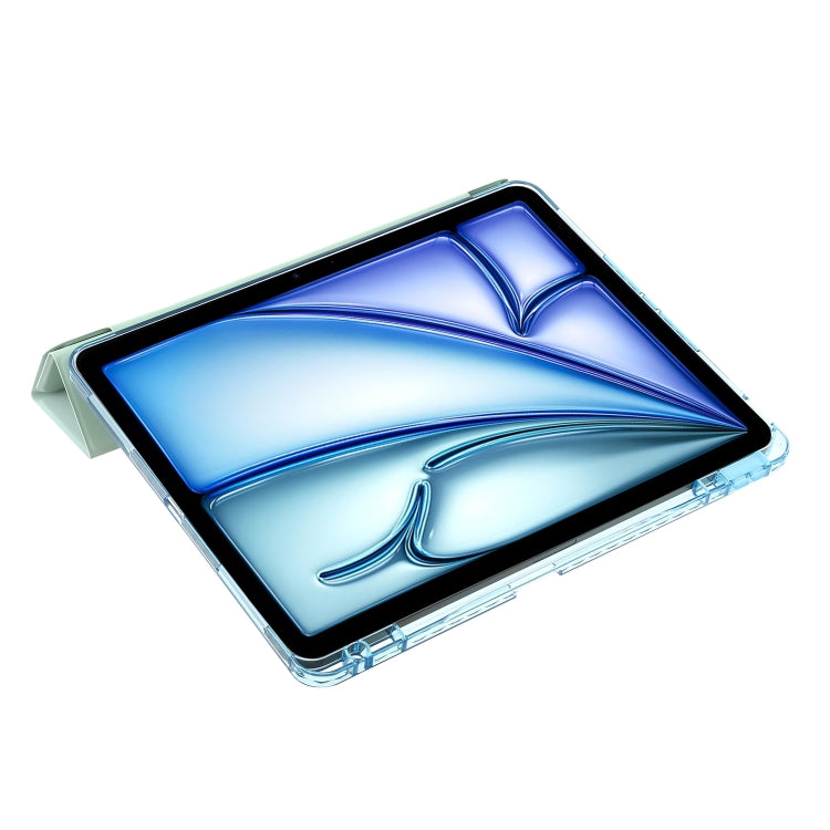 For iPad Air 11 2025 / 2024 Clear Acrylic Deformation Leather Tablet Case(Yellow) - iPad Air 11 2025 / 2024 Cases by PMC TechLife | Online Shopping South Africa | PMC TechLife | Buy Now Pay Later Mobicred