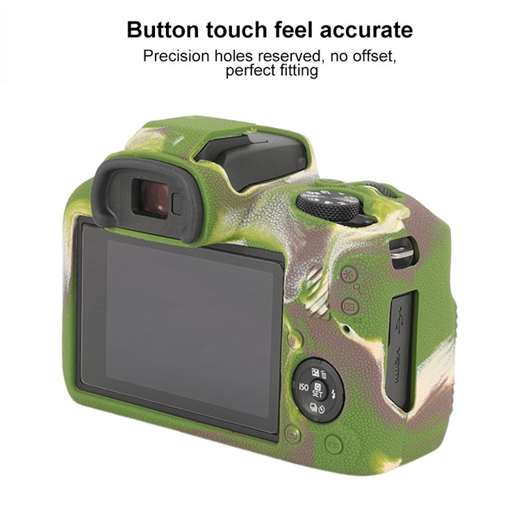 For Canon EOS R100 Litchi Texture Soft Silicone Protective Case(Camouflage) - Protective Case by PMC TechLife | Online Shopping South Africa | PMC TechLife | Buy Now Pay Later Mobicred