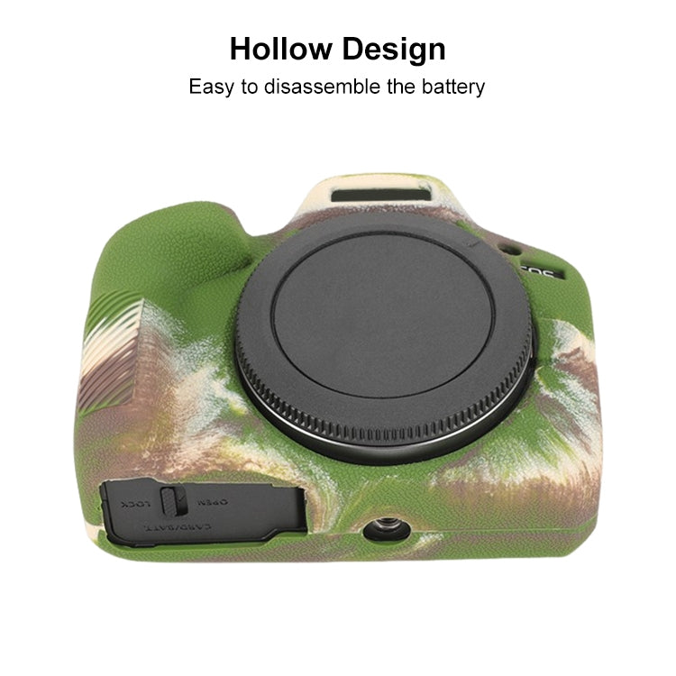 For Canon EOS R100 Litchi Texture Soft Silicone Protective Case(Camouflage) - Protective Case by PMC TechLife | Online Shopping South Africa | PMC TechLife | Buy Now Pay Later Mobicred