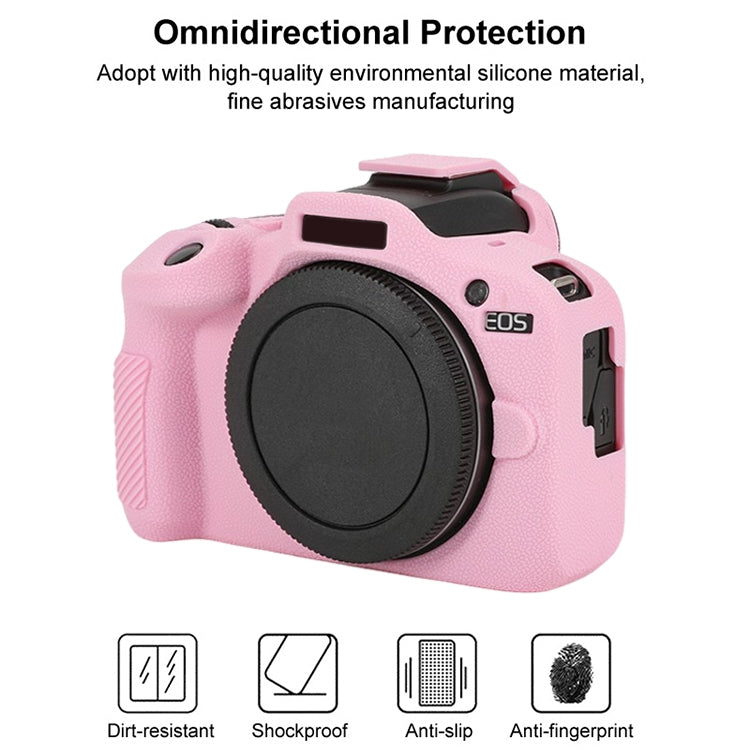 For Canon EOS R100 Litchi Texture Soft Silicone Protective Case(Pink) - free shipping - PMC TechLife - Order now!