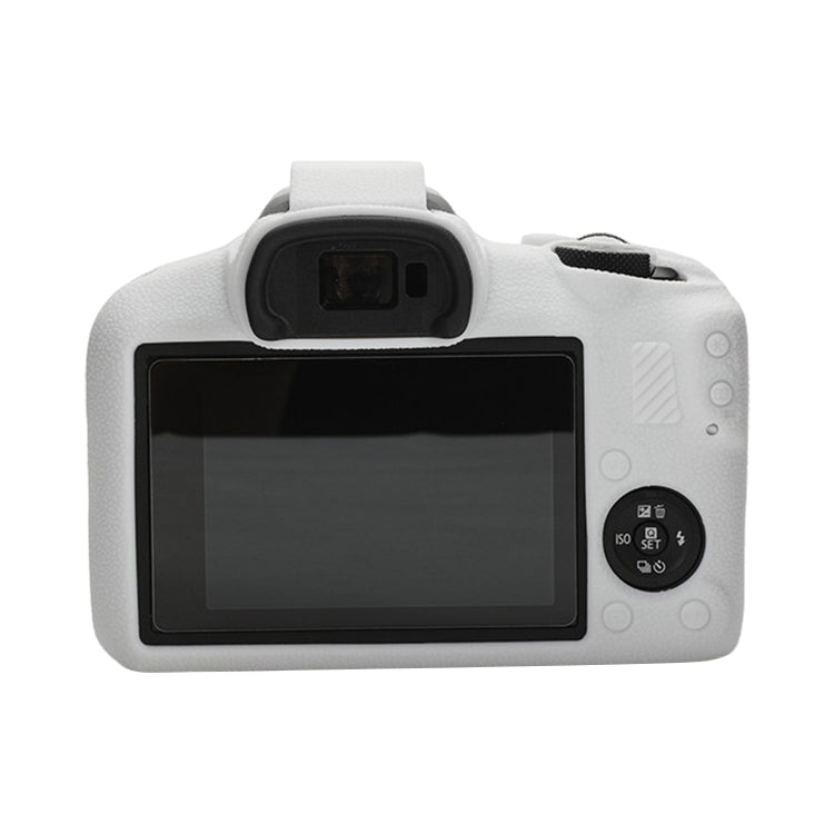 For Canon EOS R100 Litchi Texture Soft Silicone Protective Case(White) - Protective Case by PMC TechLife | Online Shopping South Africa | PMC TechLife | Buy Now Pay Later Mobicred