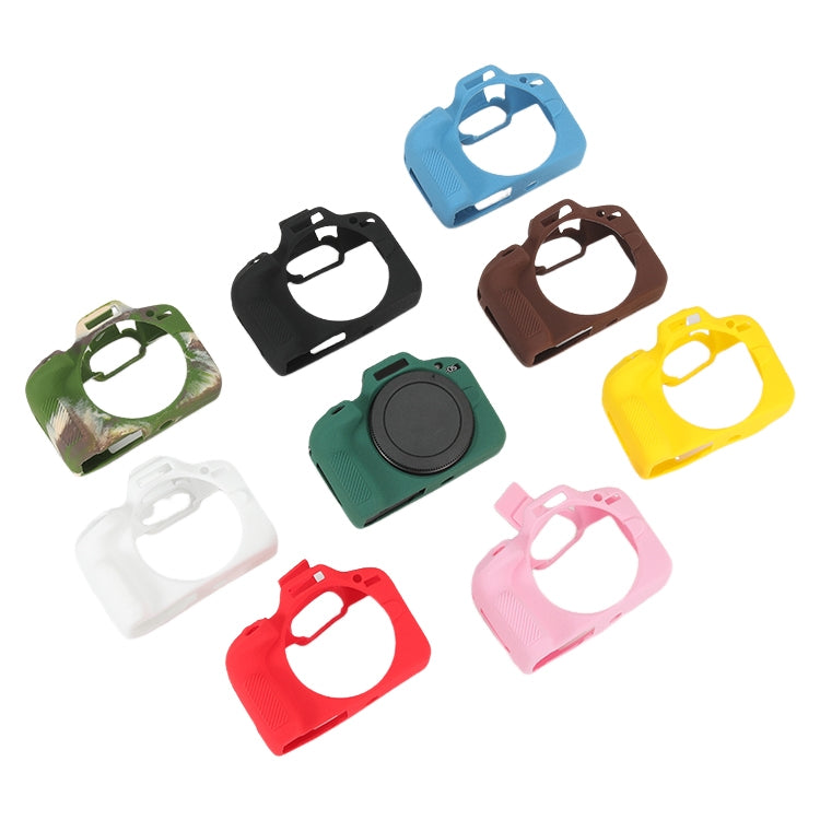 For Canon EOS R100 Litchi Texture Soft Silicone Protective Case(Blue) - Protective Case by PMC TechLife | Online Shopping South Africa | PMC TechLife | Buy Now Pay Later Mobicred