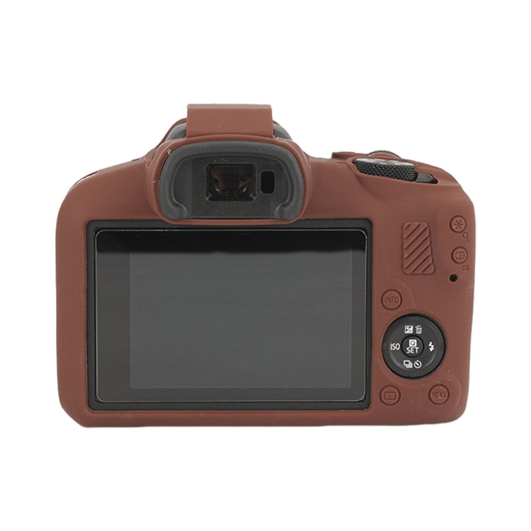 For Canon EOS R100 Glossy Soft Silicone Protective Case(Coffee) - Protective Case by PMC TechLife | Online Shopping South Africa | PMC TechLife | Buy Now Pay Later Mobicred