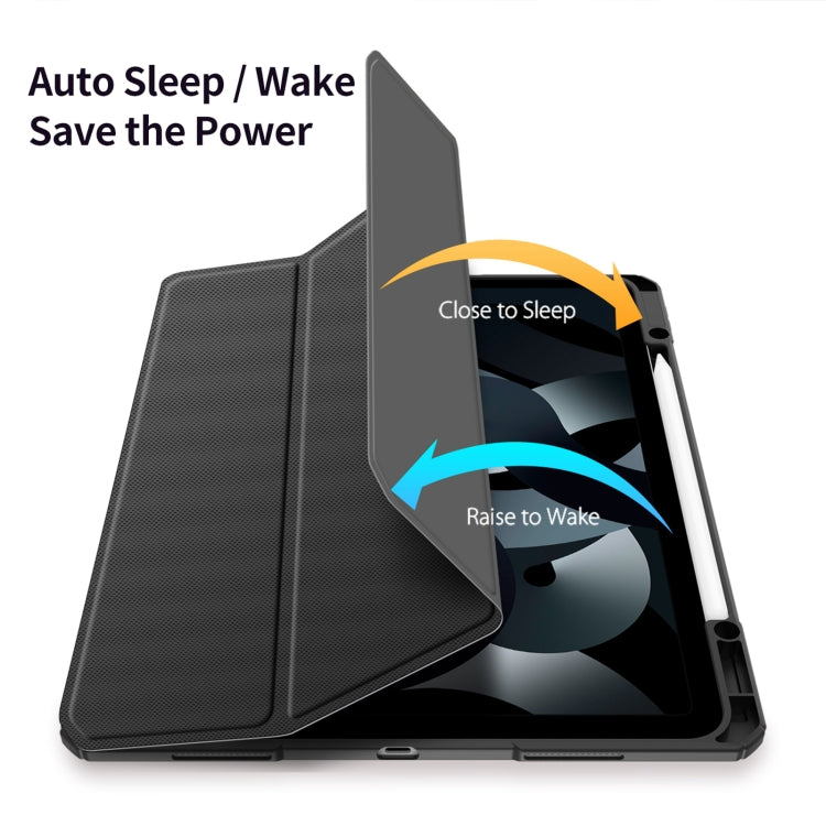 For iPad Air 13 2024 / 2025 DUX DUCIS TOBY Series Antiskid Leather Tablet Case with Sleep / Wake-up Function(Black) - free shipping - PMC TechLife - Order now!