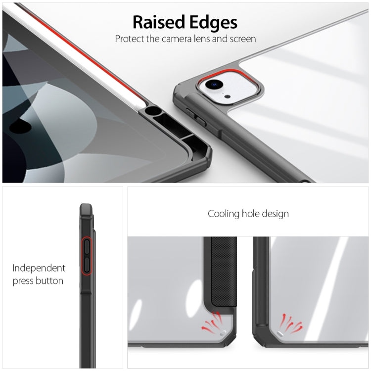 For iPad Air 13 2024 / 2025 DUX DUCIS TOBY Series Antiskid Leather Tablet Case with Sleep / Wake-up Function(Black) - free shipping - PMC TechLife - Order now!