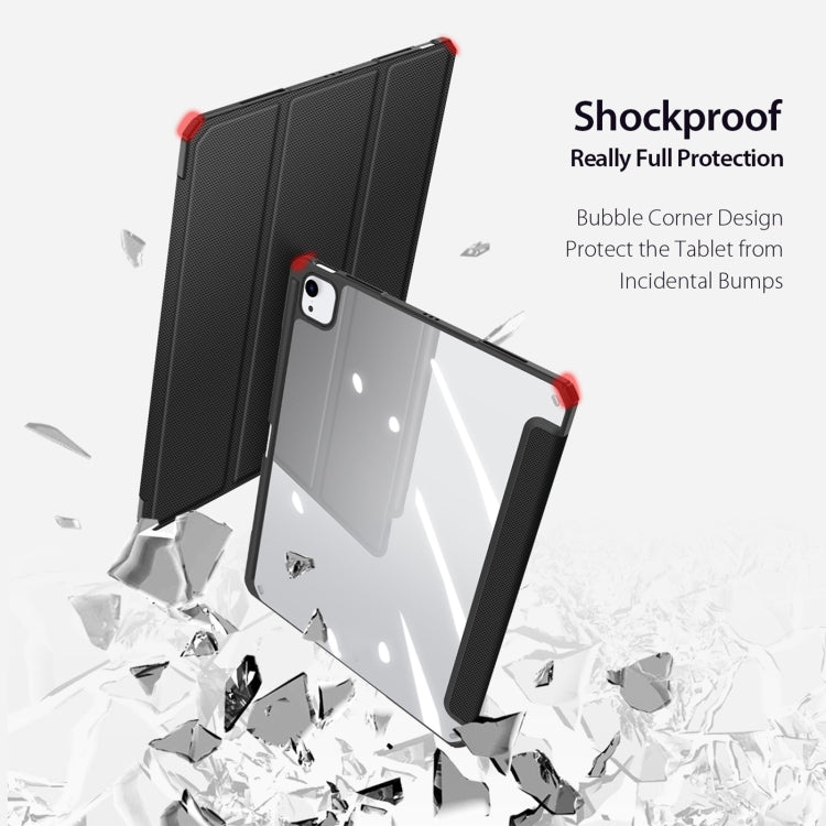 For iPad Air 13 2024 / 2025 DUX DUCIS TOBY Series Antiskid Leather Tablet Case with Sleep / Wake-up Function(Black) - free shipping - PMC TechLife - Order now!