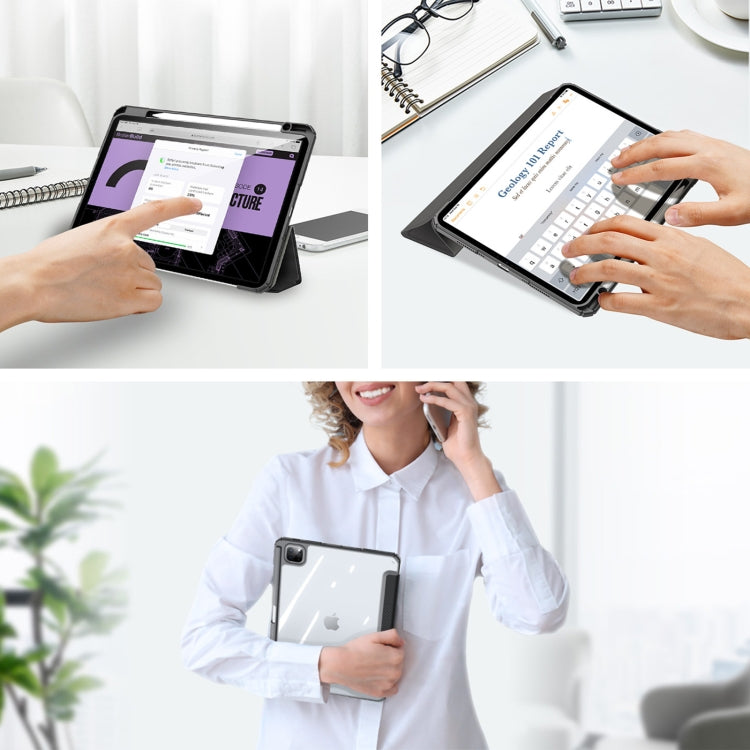 For iPad Pro 11 2024 DUX DUCIS TOBY Series Antiskid Leather Tablet Case with Sleep / Wake-up Function(Black) - free shipping - PMC TechLife - Order now!