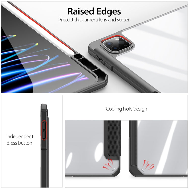 For iPad Pro 13 2024 DUX DUCIS TOBY Series Antiskid Leather Tablet Case with Sleep / Wake-up Function(Black) - free shipping - PMC TechLife - Order now!