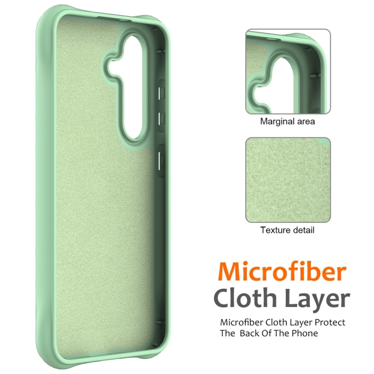 For Samsung Galaxy S25+ 5G Wave Texture MagSafe Magnetic Liquid Silicone Phone Case(Green) - free shipping - PMC Jewellery - Order now!