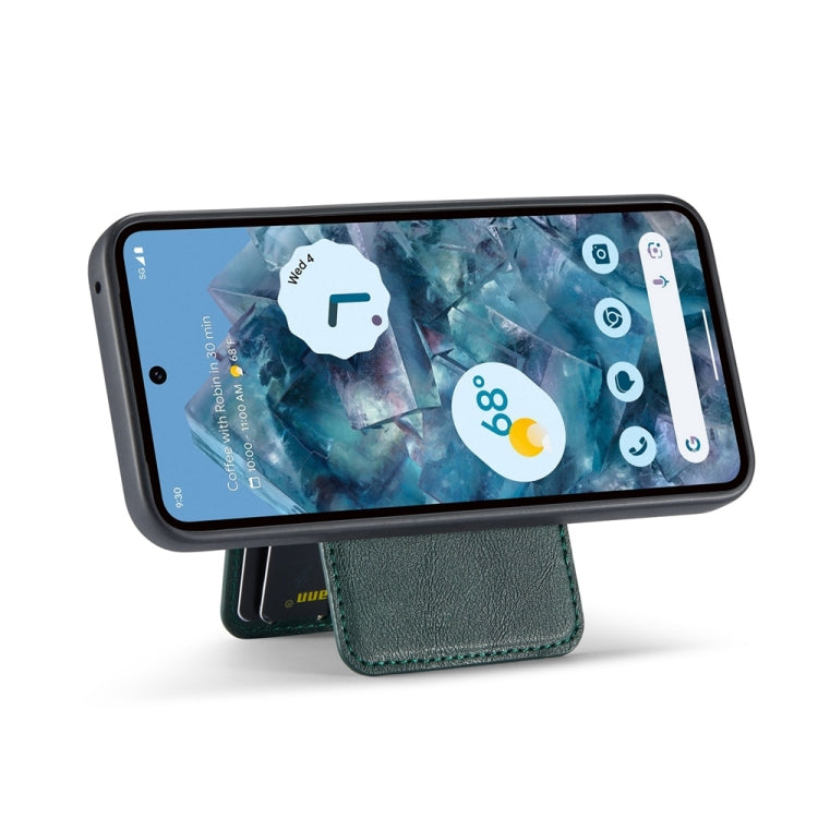 For Google Pixel 9 Pro Fierre Shann Cowhide Vertical Flip Magnetic Card Holder Phone Case(Green) - free shipping - PMC TechLife - Order now!