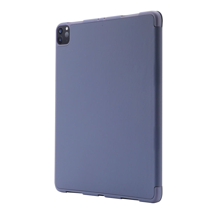 For iPad Pro 11 2024 Skin Feel Tri-fold Leather Tablet Case with Pen Slot(Lavender) - iPad Pro 11 2024 Cases by PMC TechLife | Online Shopping South Africa | PMC TechLife | Buy Now Pay Later Mobicred