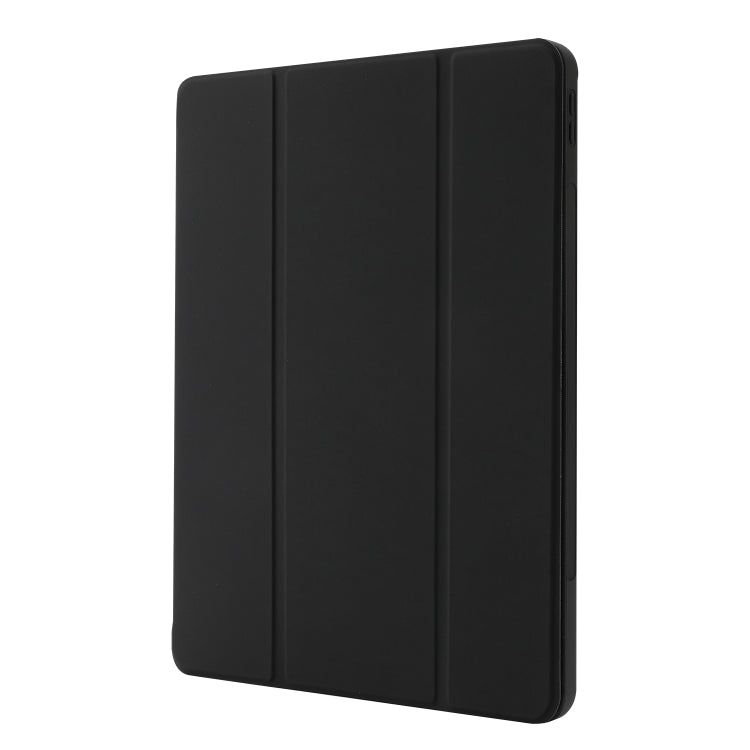 For iPad Pro 13 2024 Skin Feel Tri-fold Leather Tablet Case with Pen Slot(Black) - iPad Pro 13 2024 Cases by PMC TechLife | Online Shopping South Africa | PMC TechLife | Buy Now Pay Later Mobicred