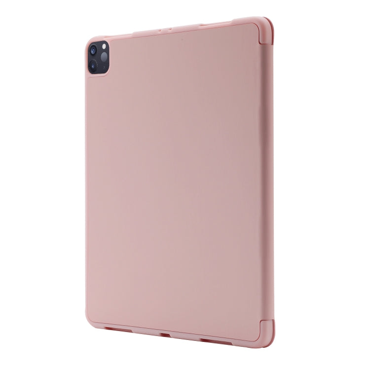 For iPad Air 11 2025 / 2024 Skin Feel Tri-fold Leather Tablet Case with Pen Slot(Pink) - iPad Air 11 2025 / 2024 Cases by PMC TechLife | Online Shopping South Africa | PMC TechLife | Buy Now Pay Later Mobicred